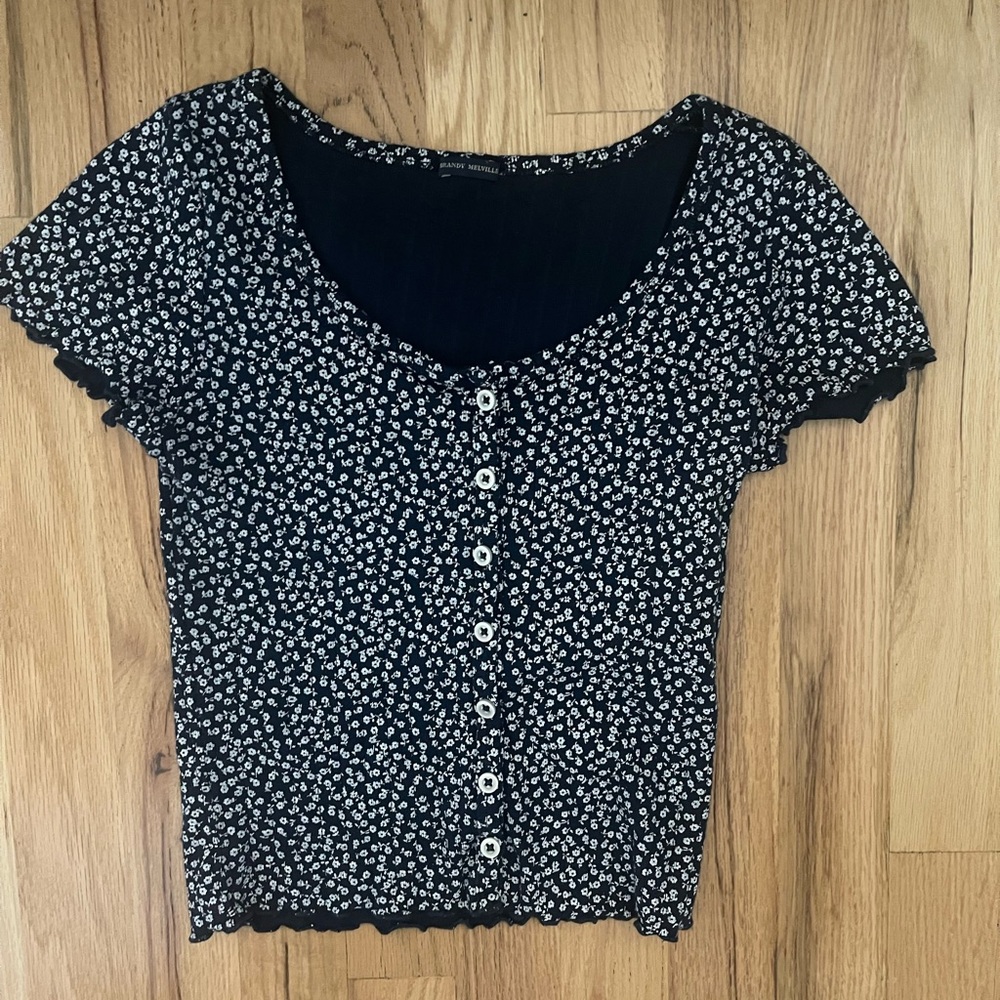 Brandy Melville flower zelly blue